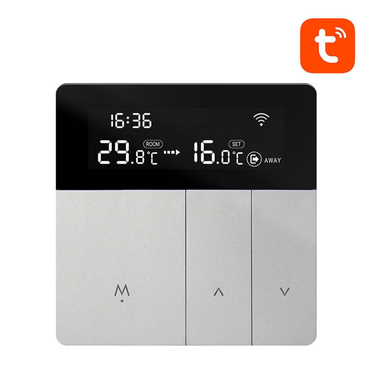 Avatto Έξυπνος Θερμοστάτης Λέβητα WT50 3A WiFi Tuya (Ασημί/Μαύρο)