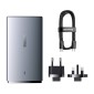 Baseus Φορτιστής GaN5, 1 xUSB-C, 1 xUSB-A 65W (Ασημί)
