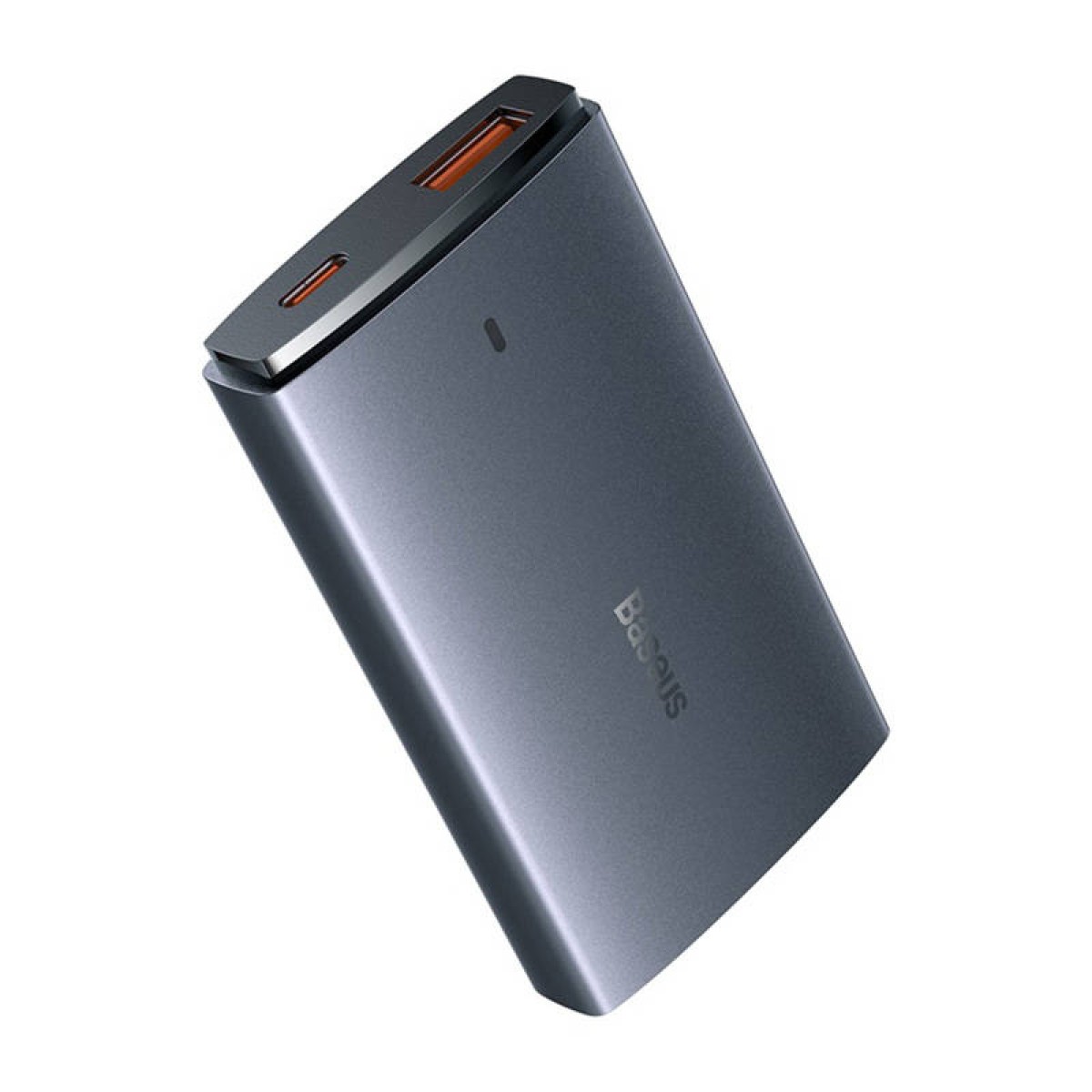 Baseus Φορτιστής GaN5, 1 xUSB-C, 1 xUSB-A 65W (Ασημί)