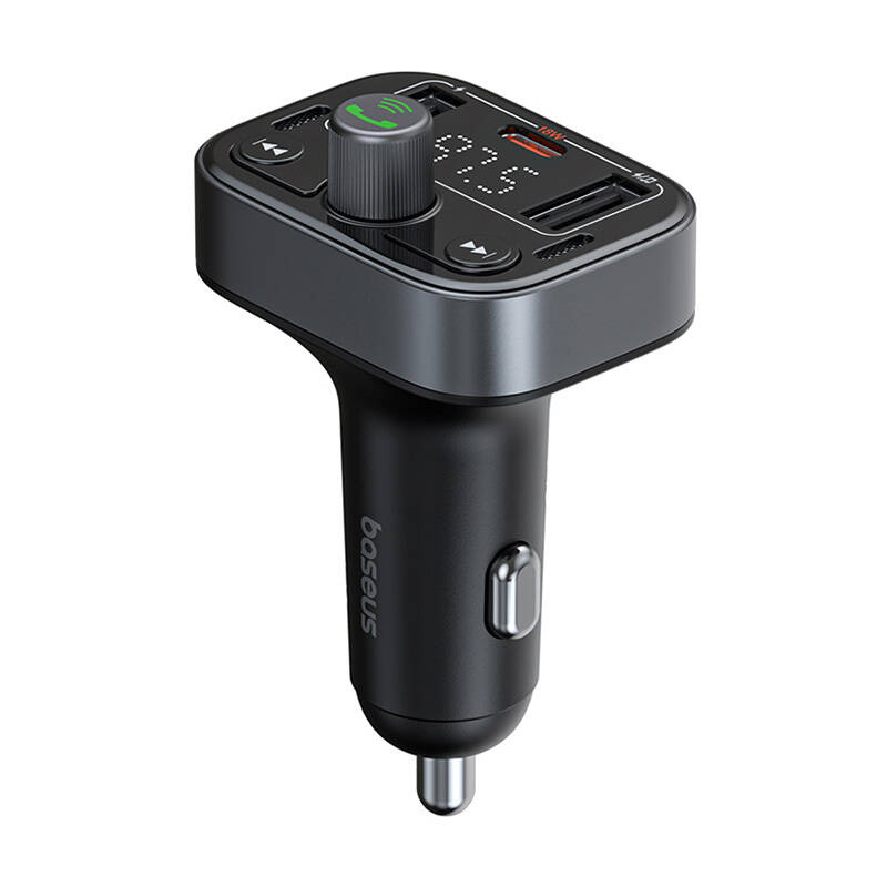Baseus Transmitter/Φορτιστής Αυτοκινήτου S-09 Pro, Bluetooth (Μαύρο)