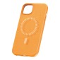 Magnetic Phone Case for iPhone 15 Plus Baseus Fauxther Series (Orange)