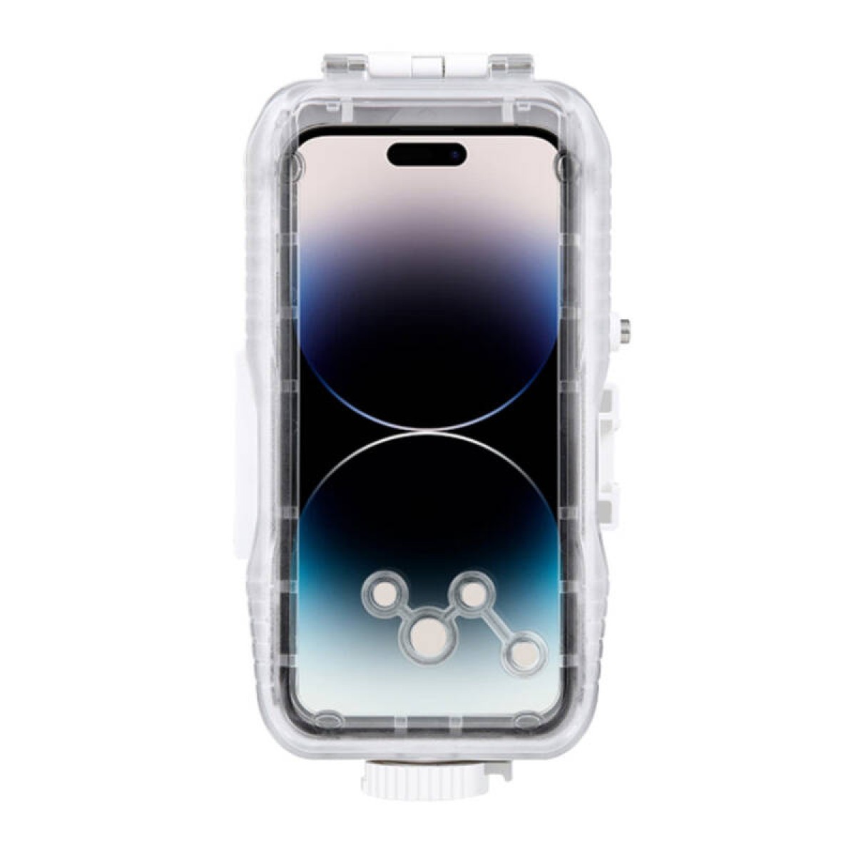 Plastic waterproof phone case Puluz for iPhone 14 Plus/Pro Max/13 Pro Max/12 Pro Max/11 Pro Max (white)