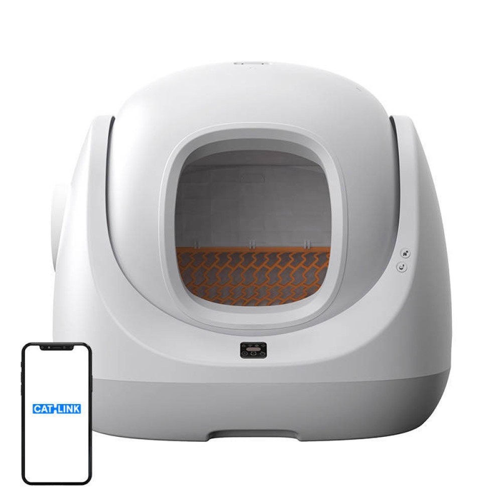 Catlink Έξυπνη Αυτοκαθαριζόμενη Αμμοδόχος BayMax Lite (Ανοιχτό Γκρι)