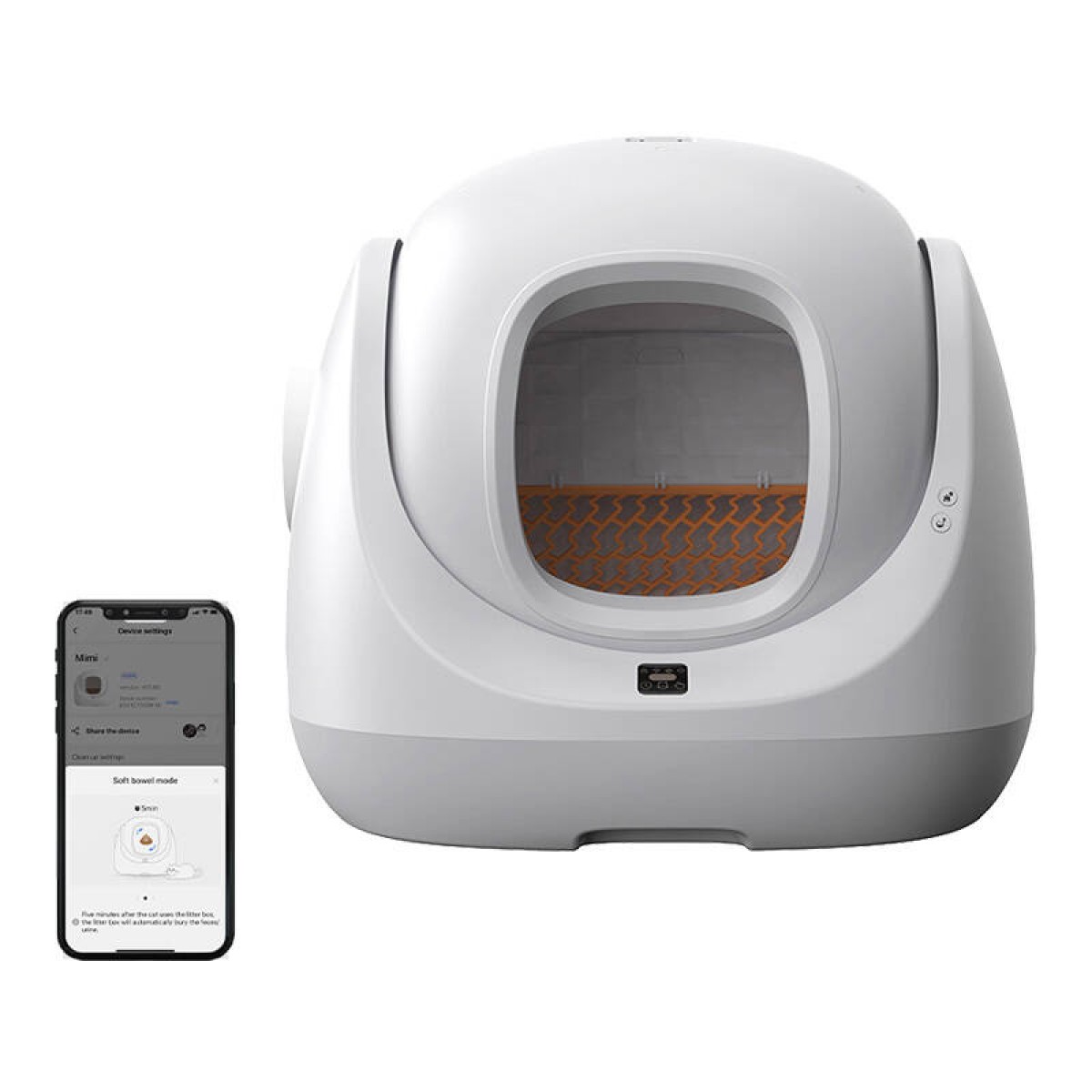 Catlink Έξυπνη Αυτοκαθαριζόμενη Αμμοδόχος BayMax Lite (Ανοιχτό Γκρι)