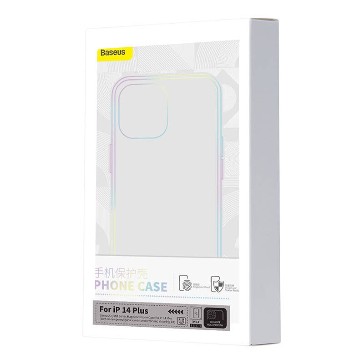 Baseus Μαγνητική Θήκη Crystal Series για iPhone 14 Plus + Προστατευτικό Οθόνης Tempered Glass (Διαφανές)