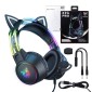 ONIKUMA Ακουστικά Gaming X15 PRO με Αυτιά Γάτας (Μαύρο)