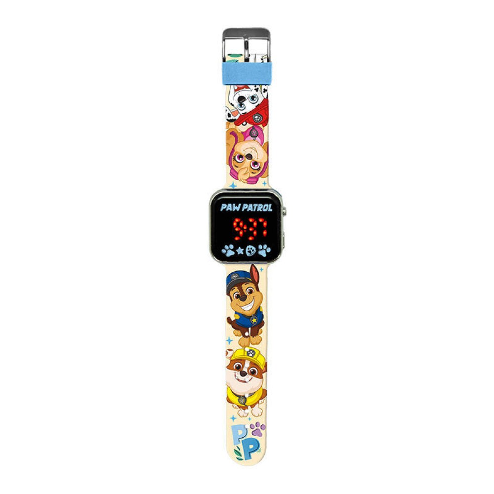 KiDS Licensing Ψηφιακό Ρολόι Χειρός με Οθόνη LED Paw Patrol (Μπεζ/Πολύχρωμο)