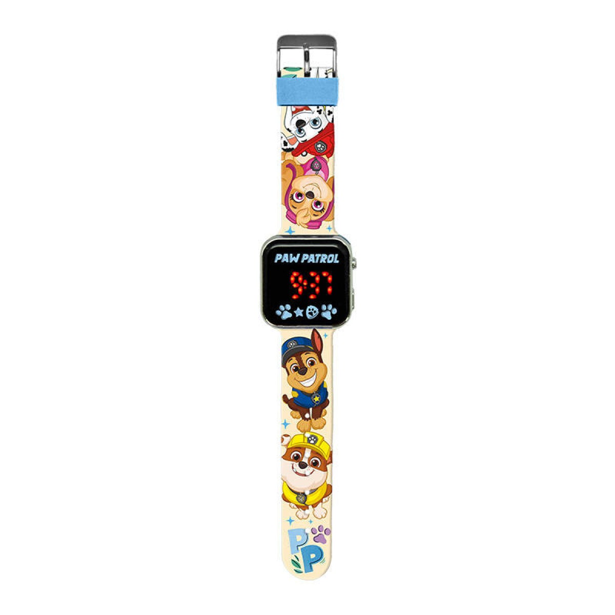 KiDS Licensing Ψηφιακό Ρολόι Χειρός με Οθόνη LED Paw Patrol (Μπεζ/Πολύχρωμο)
