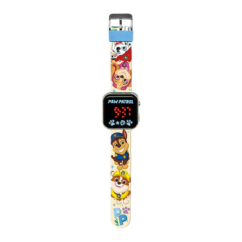 KiDS Licensing Ψηφιακό Ρολόι Χειρός με Οθόνη LED Paw Patrol (Μπεζ/Πολύχρωμο)