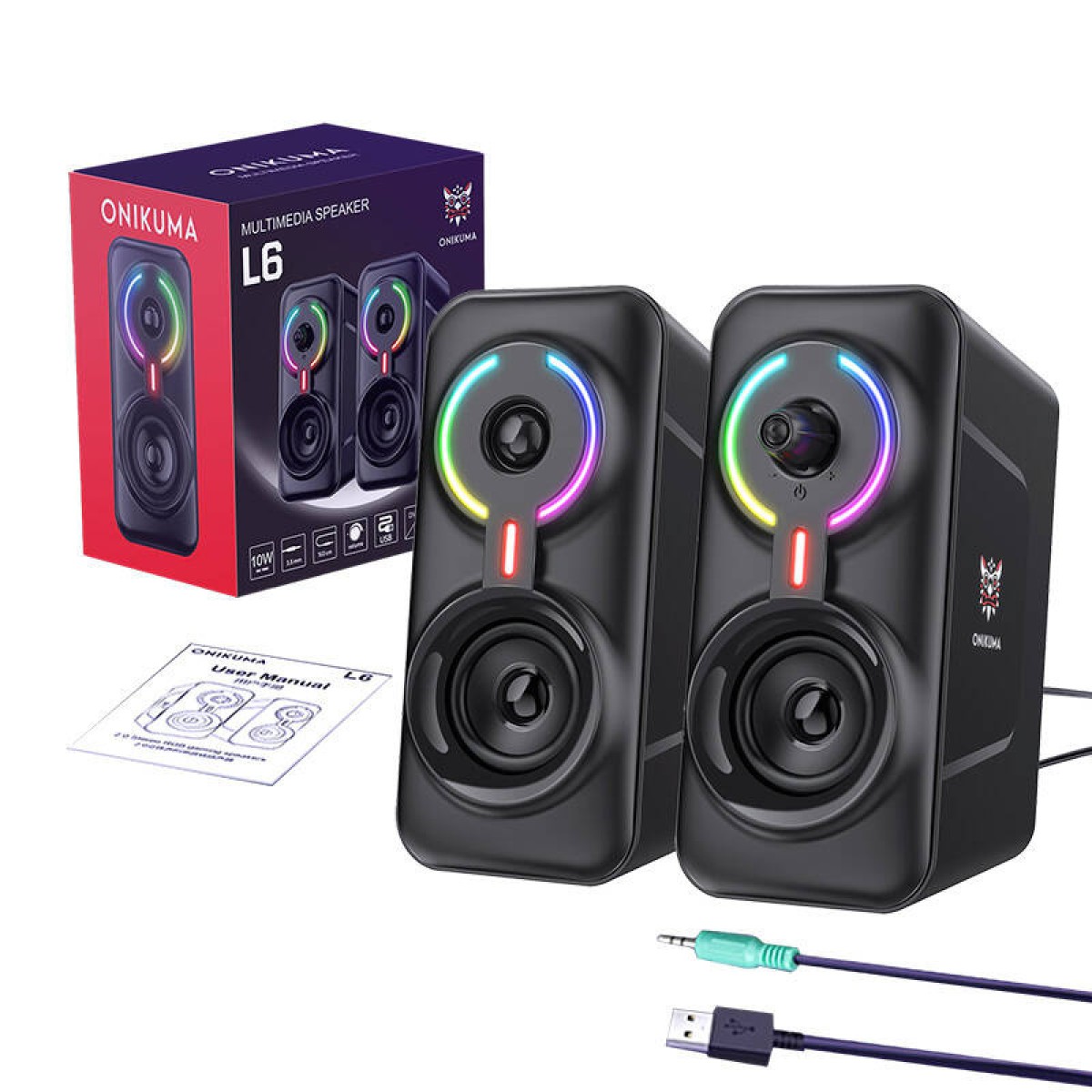ONIKUMA Ηχεία Gaming L6 με Bluetooth 5.0 (Μαύρο)
