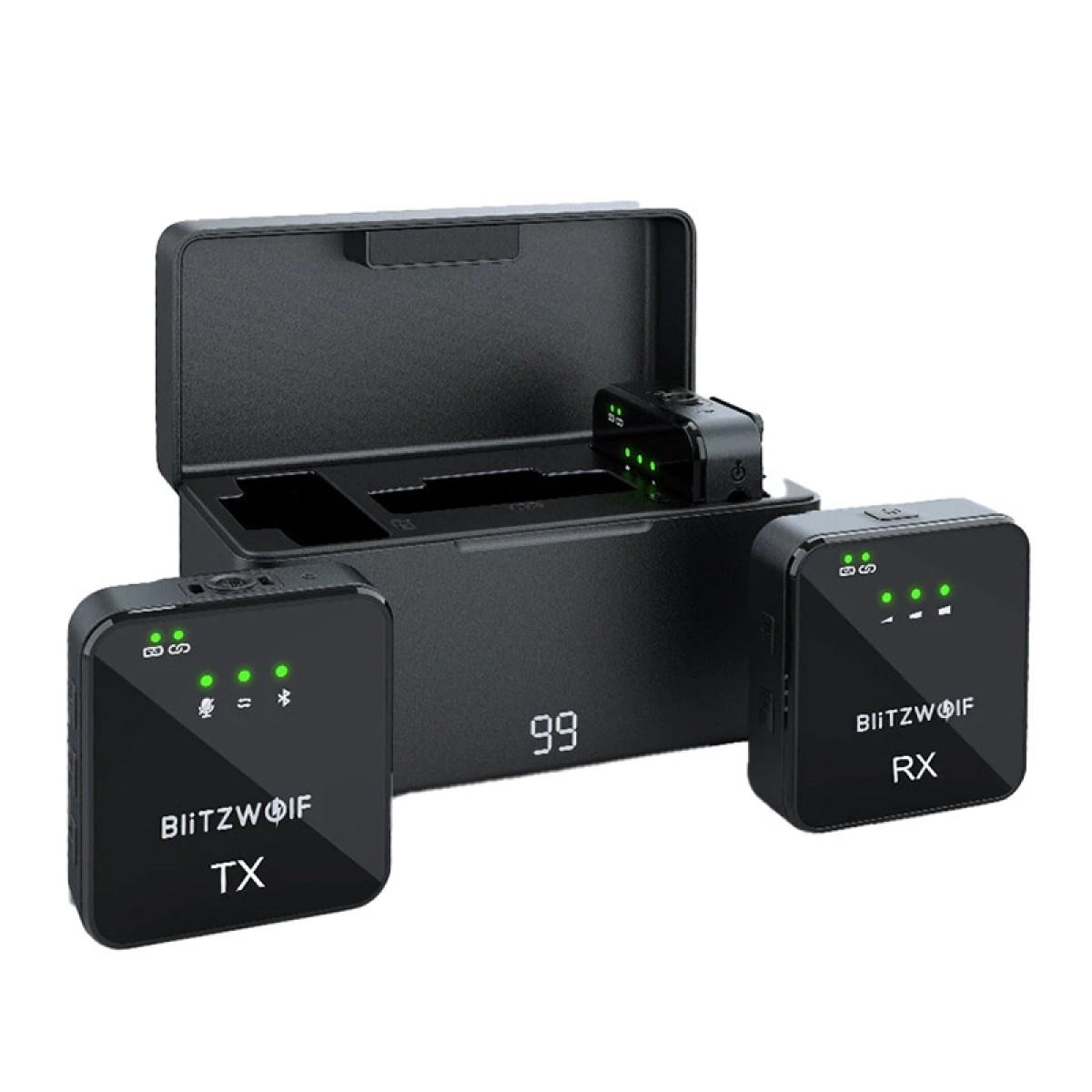 Wireless Microphone BlitzWolf, BW-SX63, 1000mAh (black)