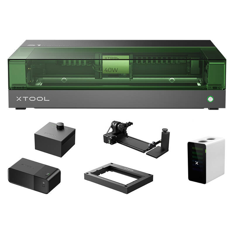 xTool S1 40W 2-σε-1 Μηχανή Χαρακτικής με Λέιζερ - Ολοκληρωμένο Σετ (Μαύρο)