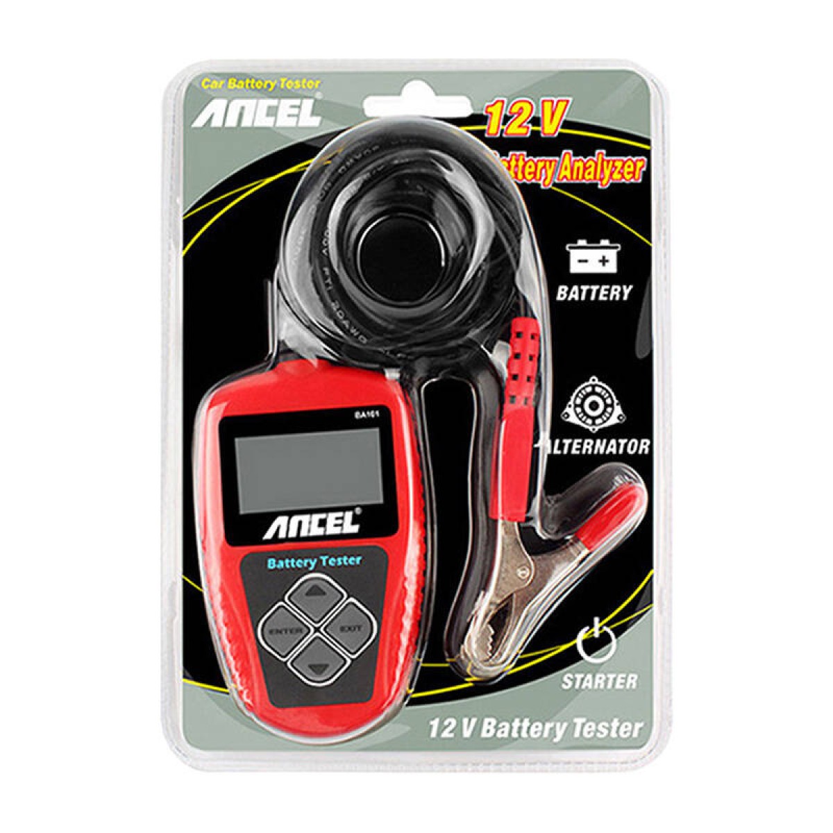 Ancel Tester Μπαταρίας BA101 (Κόκκινο)