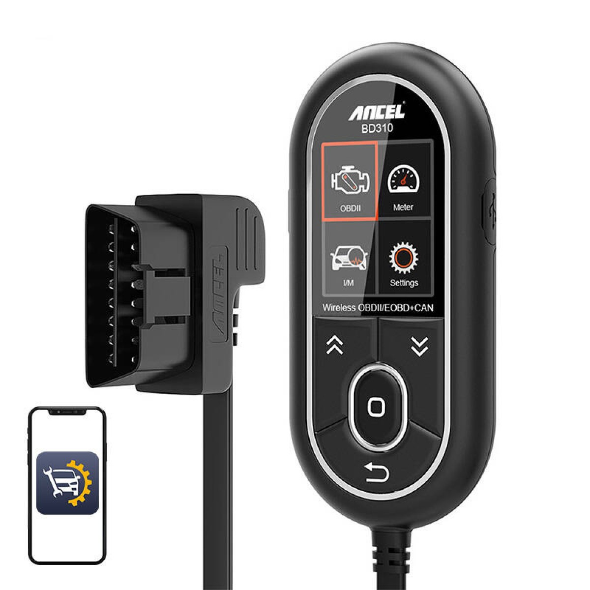 Ancel Διαγνωστικό Scanner OBD2 BD310 Bluetooth (Μαύρο)