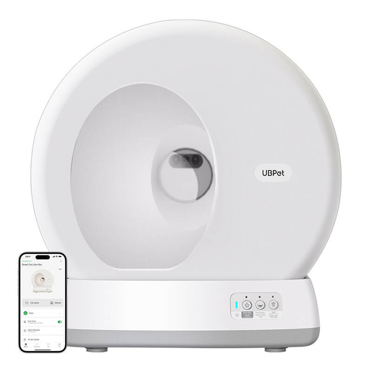 Ευφυές αυτοκαθαριζόμενο δοχείο απορριμμάτων γάτας UBPet C10