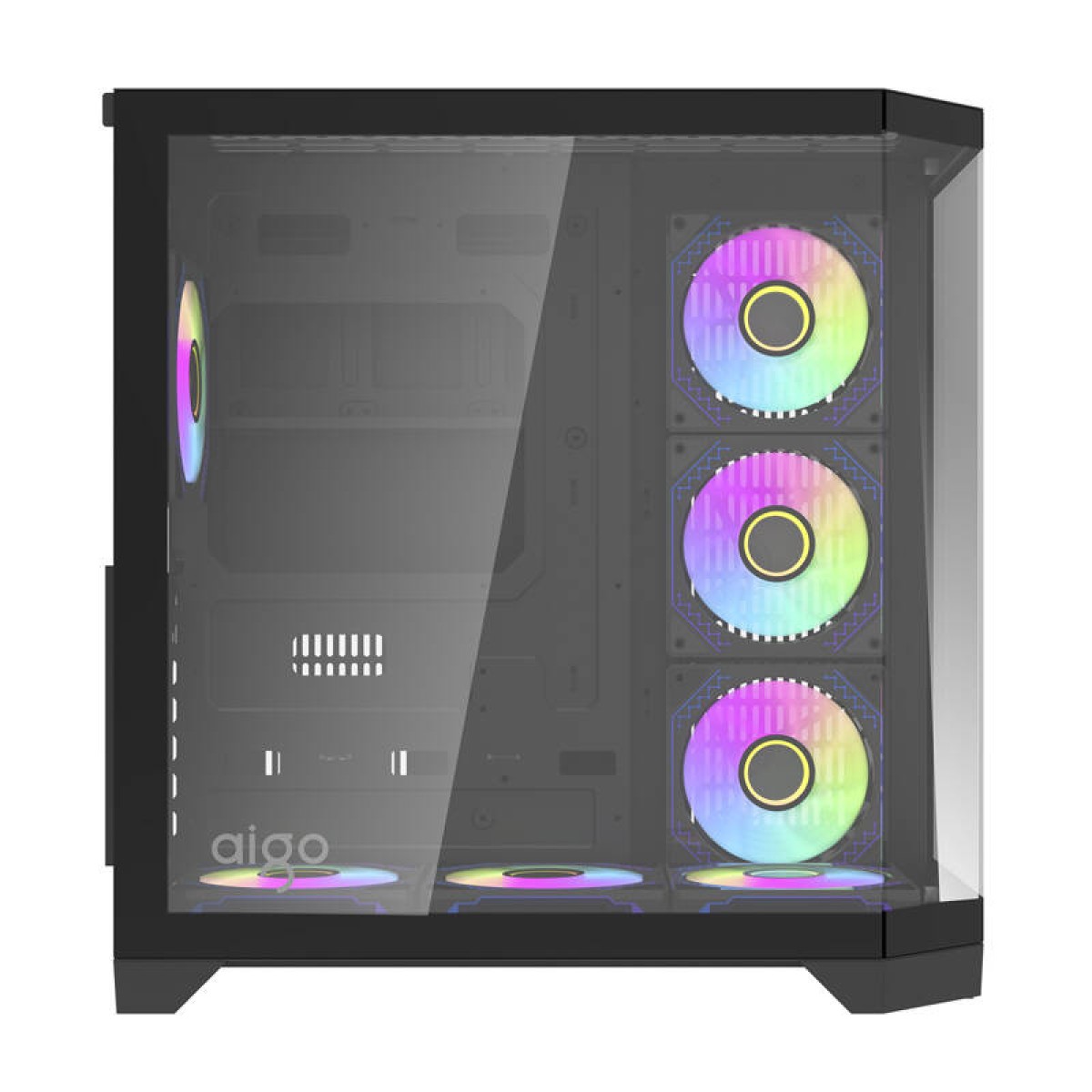 Darflash FT418 PRO θήκη υπολογιστή + 7 ανεμιστήρες aRGB (μαύρο)