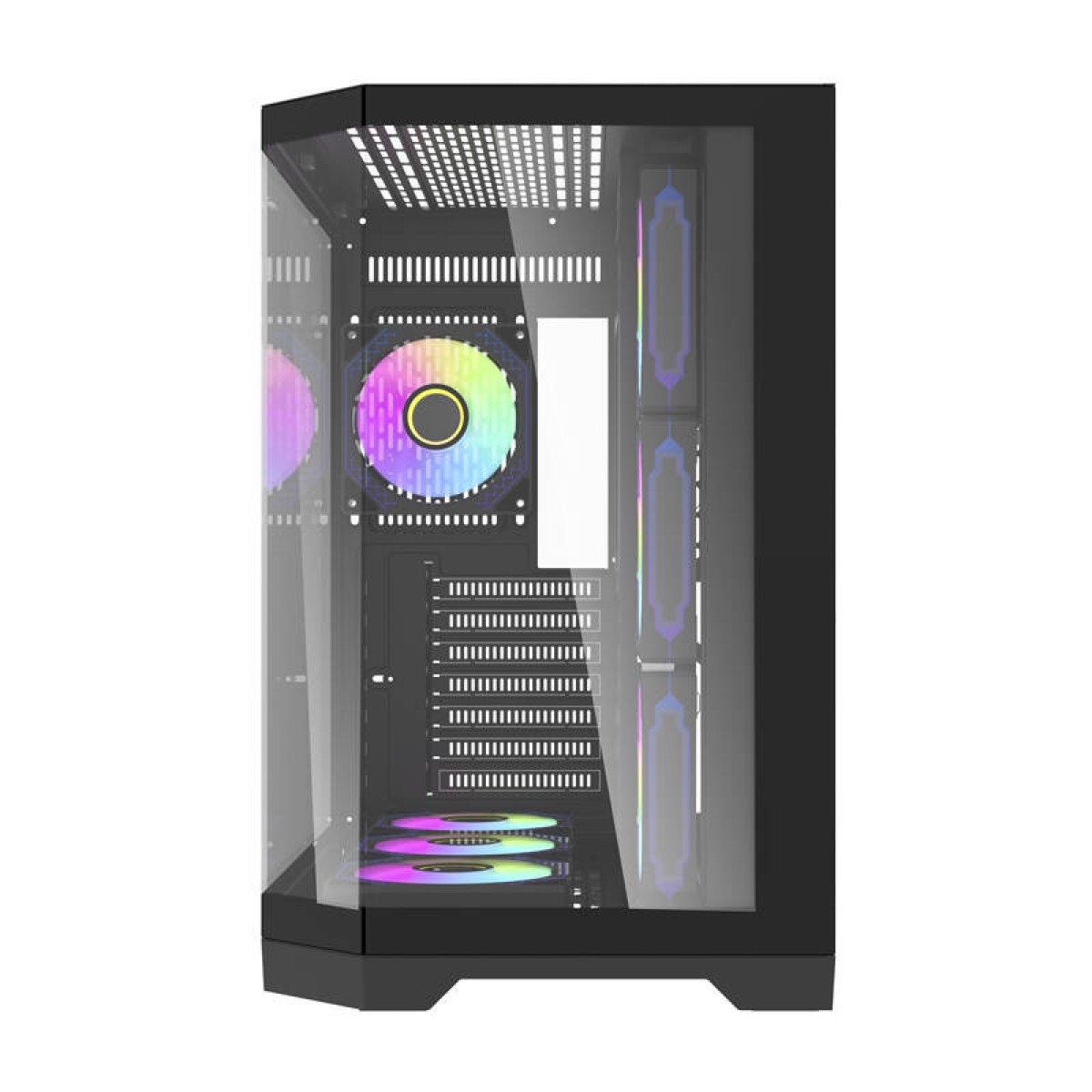 Darflash FT418 PRO θήκη υπολογιστή + 7 ανεμιστήρες aRGB (μαύρο)
