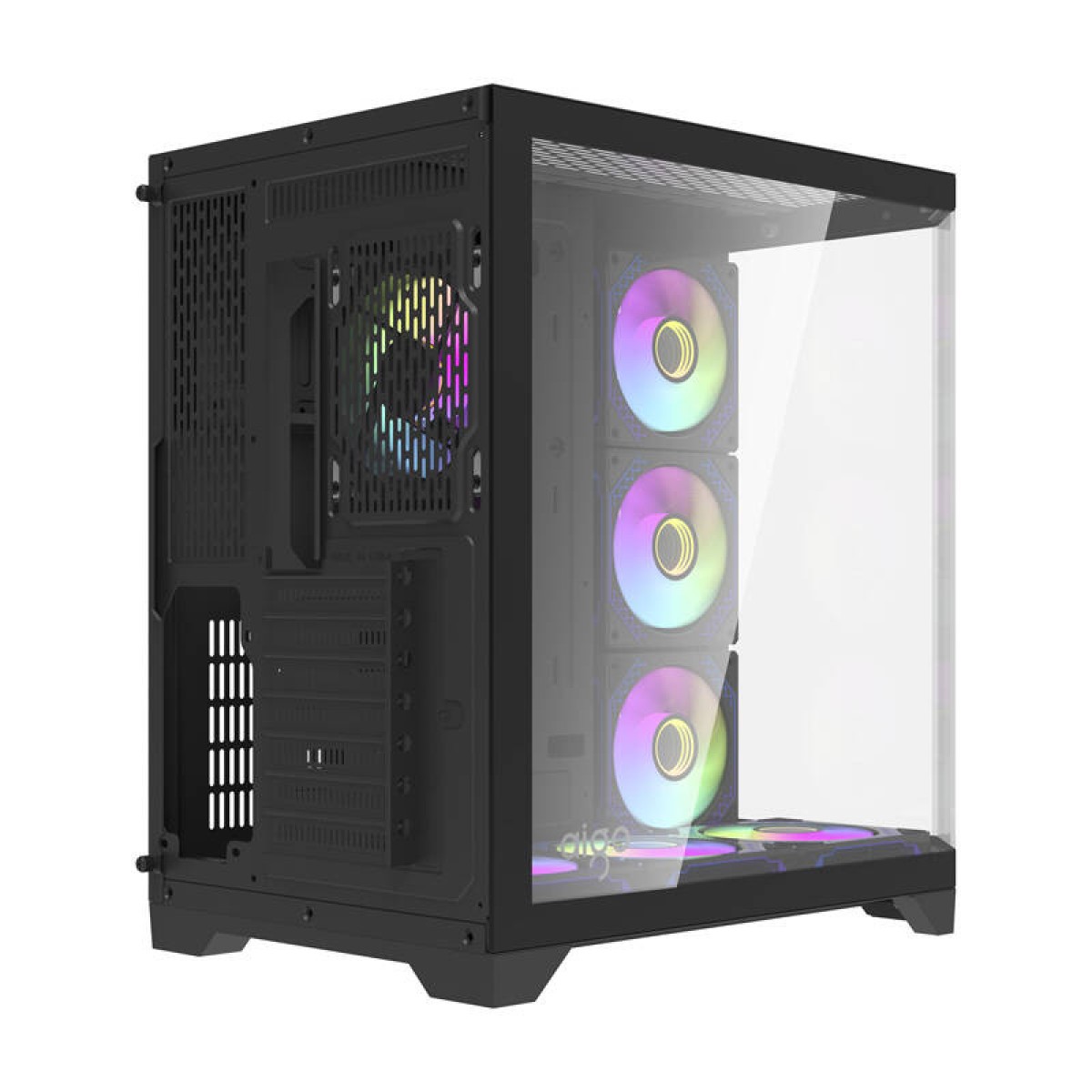 Darflash FT418 PRO θήκη υπολογιστή + 7 ανεμιστήρες aRGB (μαύρο)