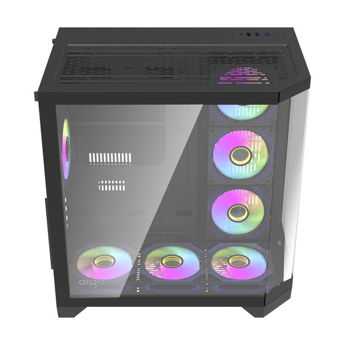 Darflash FT418 PRO θήκη υπολογιστή + 7 ανεμιστήρες aRGB (μαύρο)