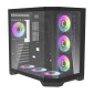 Darflash FT418 PRO θήκη υπολογιστή + 7 ανεμιστήρες aRGB (μαύρο)