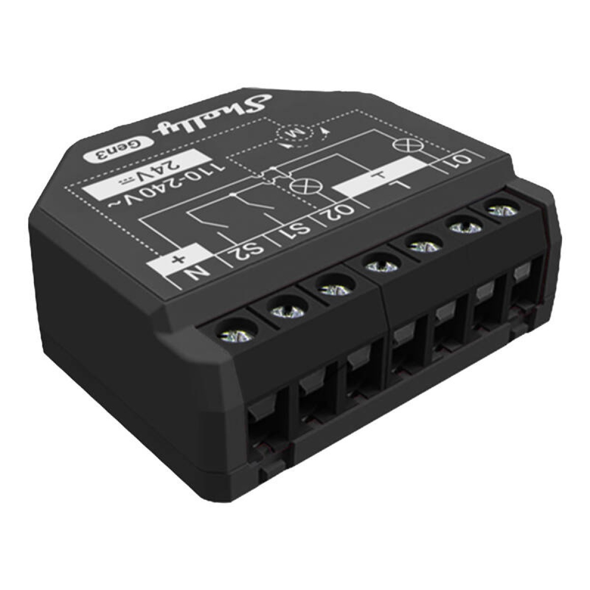 Shelly 2PM Gen3 2-channel Controller, WiFi/Bluetooth (energy measurement)