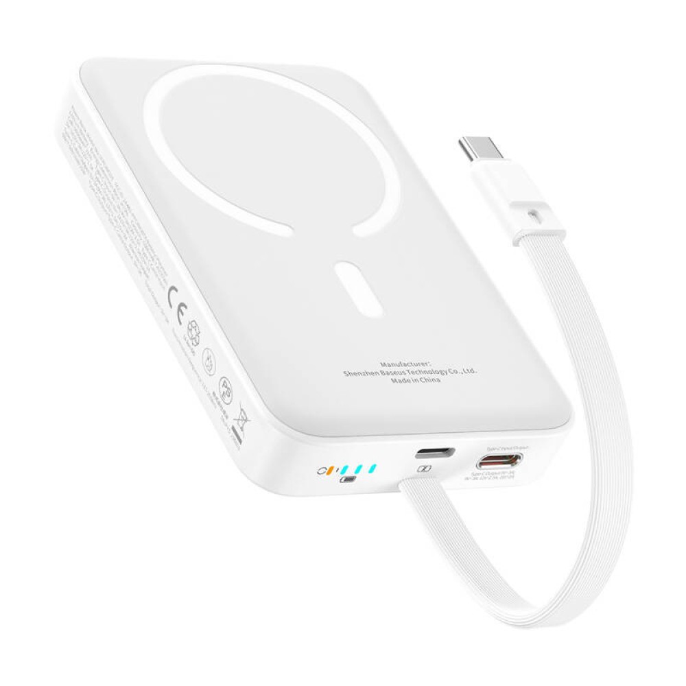 Baseus Mini 10000mAh 30W Magnetic Powerbank (λευκό) Bayern Edition