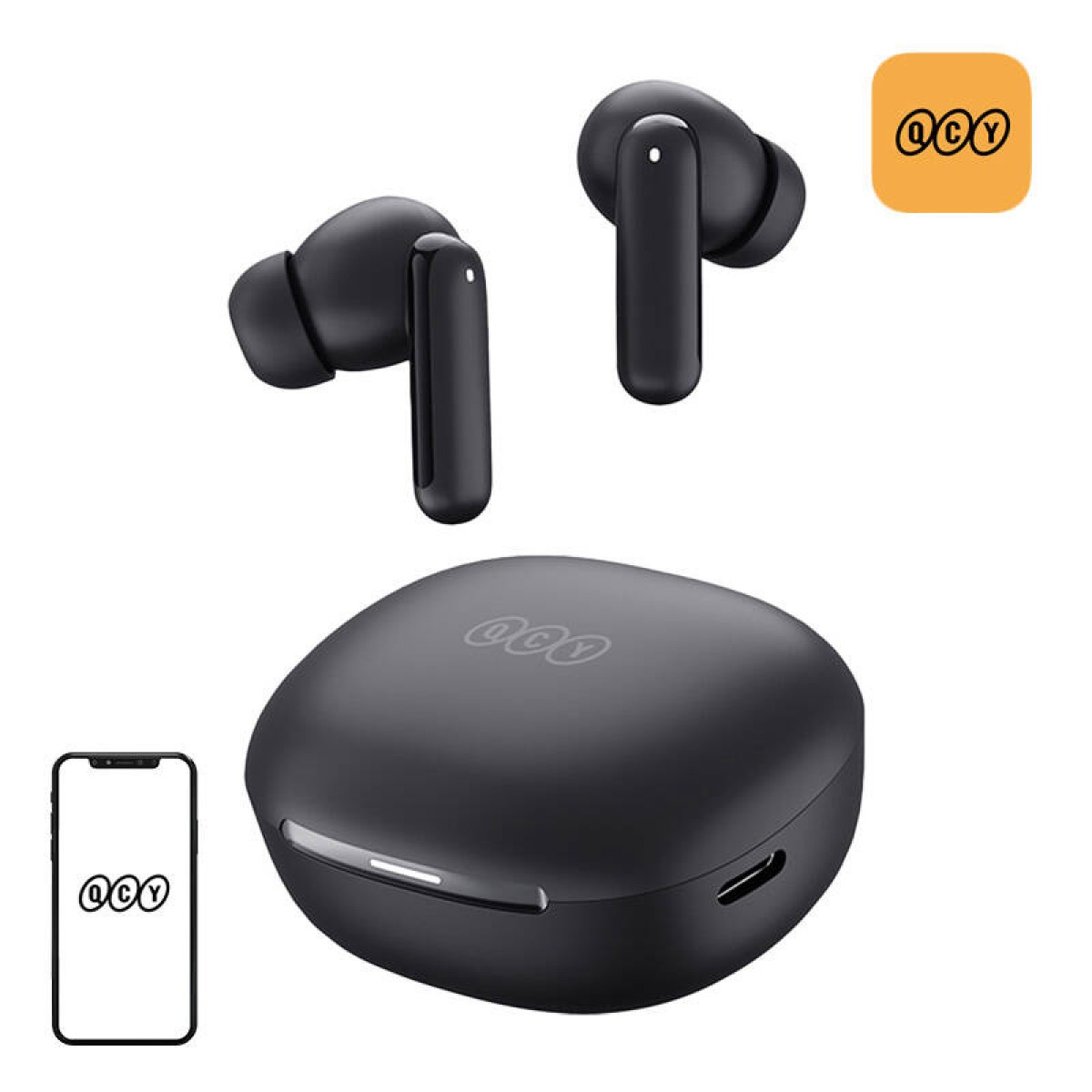 TWS QCY MeloBuds HT16 ακουστικά (μαύρο)