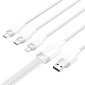 Καλώδιο USB 2.0 A σε 3in1 3A Vention CTPWG 1.5M (λευκό)