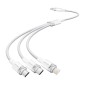Καλώδιο USB 2.0 A σε 3in1 3A Vention CTPWG 1.5M (λευκό)