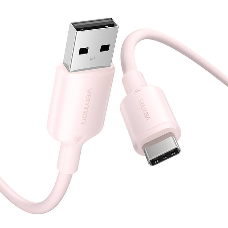 Καλώδιο USB 2.0 A σε USB-C 3A Vention CTQPH 2M (ροζ)