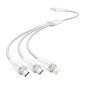 Καλώδιο USB 2.0 A σε 3 σε 1 6A Vention CTRWG 1.5M (λευκό)