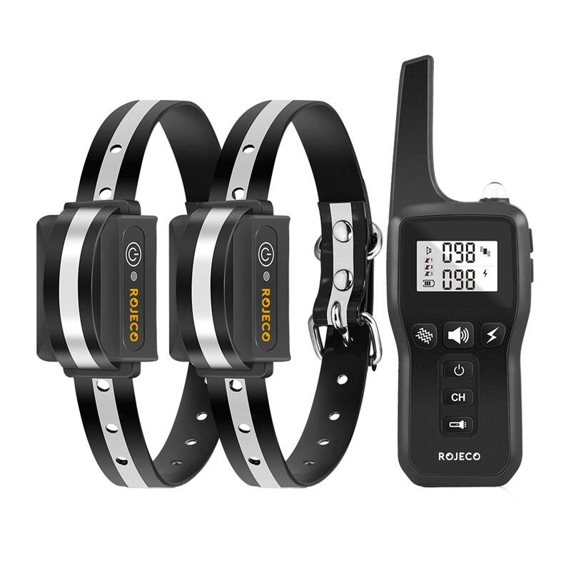 Rojeco PD529 1000m κολάρο εκπαίδευσης σκύλων με 2 κολάρα (μαύρο)