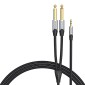 Καλώδιο ήχου mini jack 3.5mm σε 2x jack 6.35mm αρσενικό Vention BARHK 8m