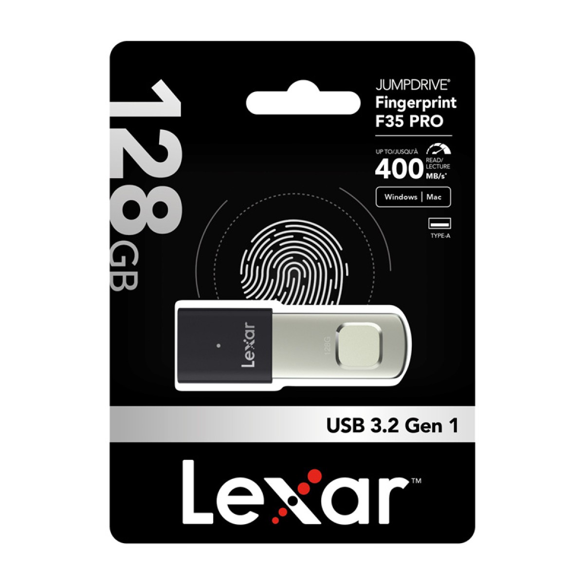 Μονάδα αποθήκευσης Lexar Fingerprint F35pro USB 3.2 128GB