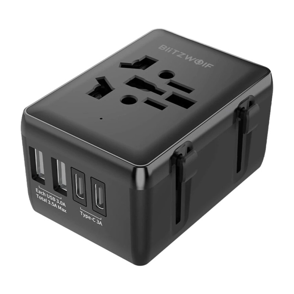 Blitzwolf BW-TA1 4-σε-1 προσαρμογέας ταξιδιού 2xUSB + C + PD 20W