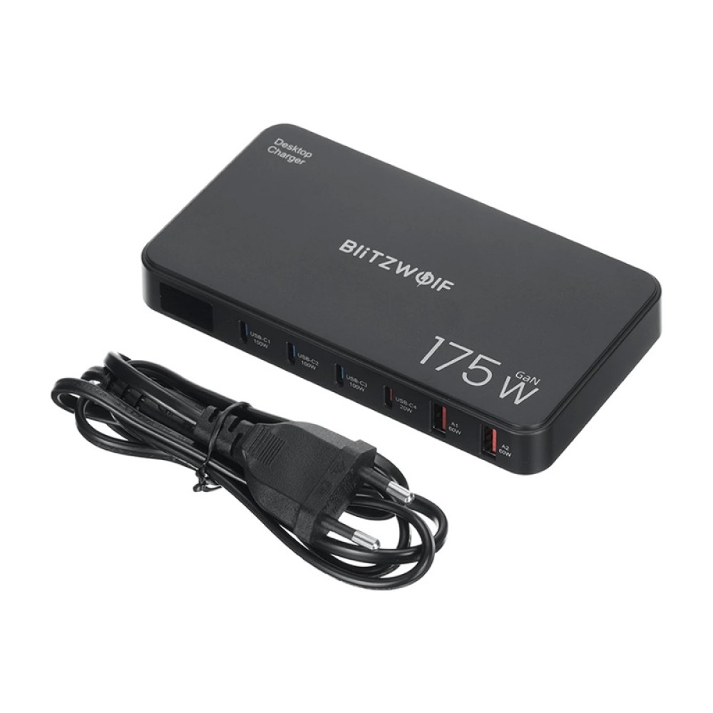Σταθμός φόρτισης Blitzwolf BW-S30 6-σε-1 4xUSB-C + 2xUSB 175W