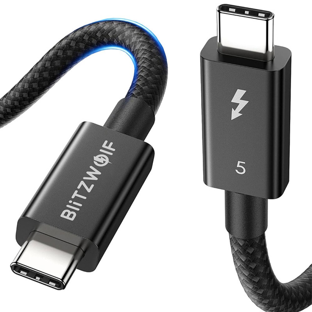 BlitzWolf BW-HDC8 240W καλώδιο USB-C σε USB-C, 0,.5m (μαύρο)
