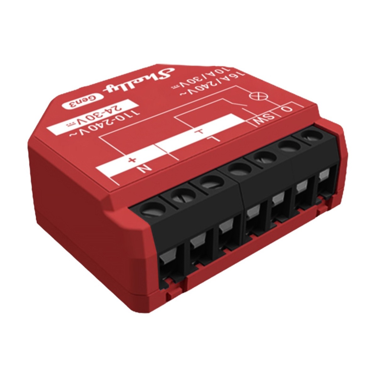 Shelly 1PM Gen3 Σετ 4 ελεγκτών WiFi/Bluetooth