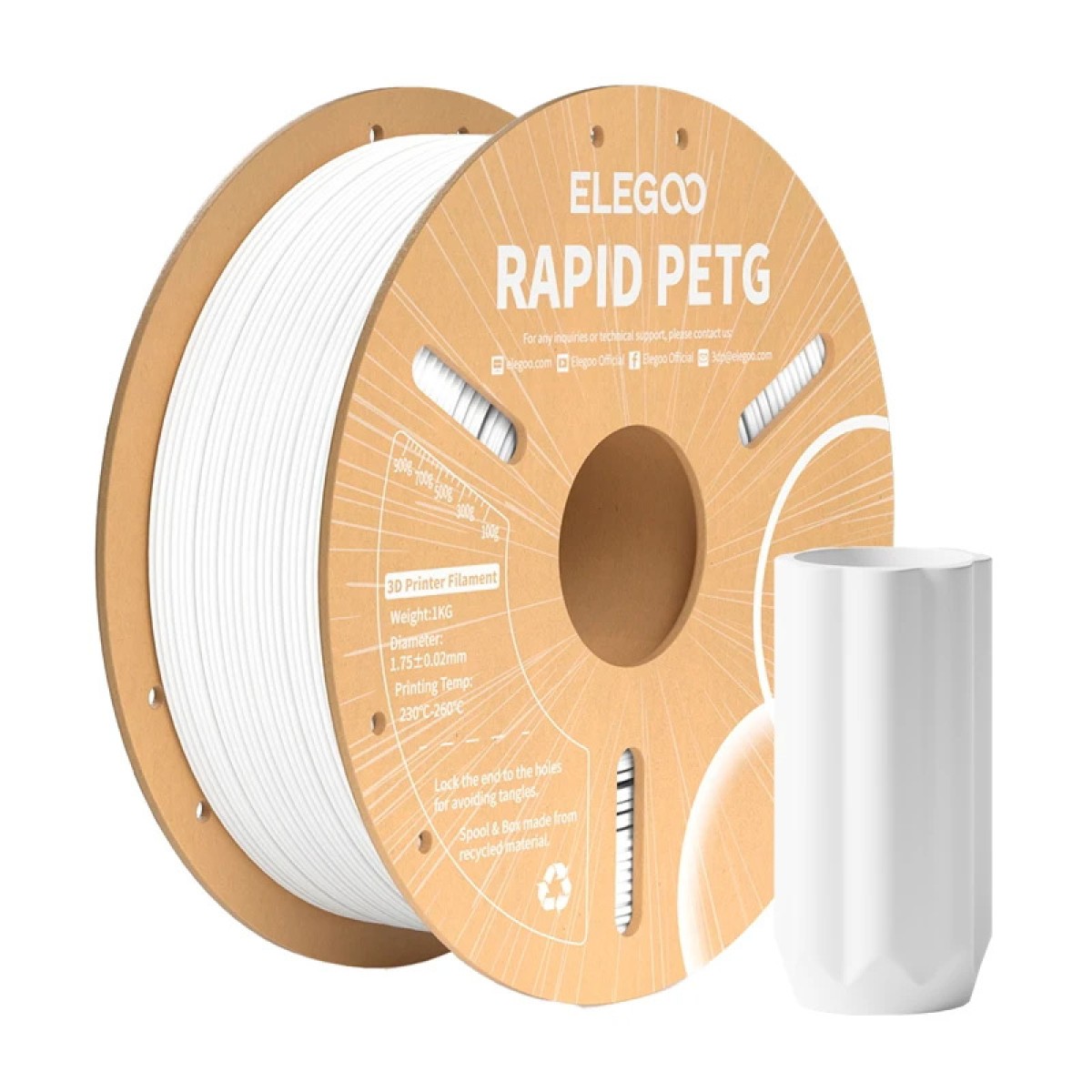 ELEGOO Rapid PETG Filament (Λευκό)