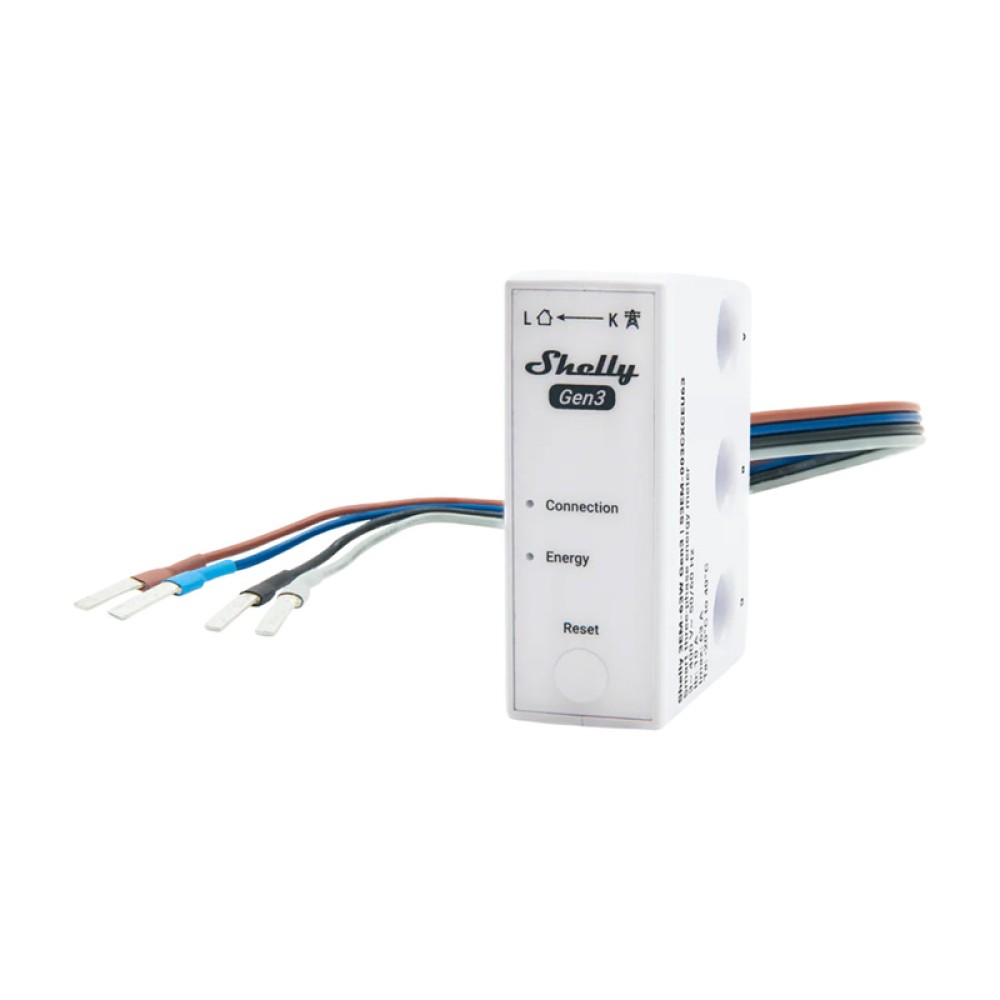 Shelly 3EM-63W Gen3 μετρητής ενέργειας WiFi 1/3 καναλιών (ενσύρματο μοντέλο)