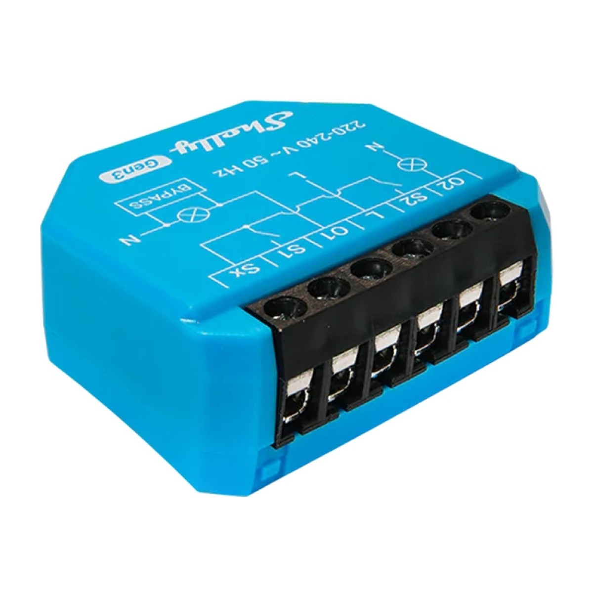 Ελεγκτής φωτισμού Shelly 2L Gen3 WiFi 2 καναλιών μη ουδέτερου φωτισμού