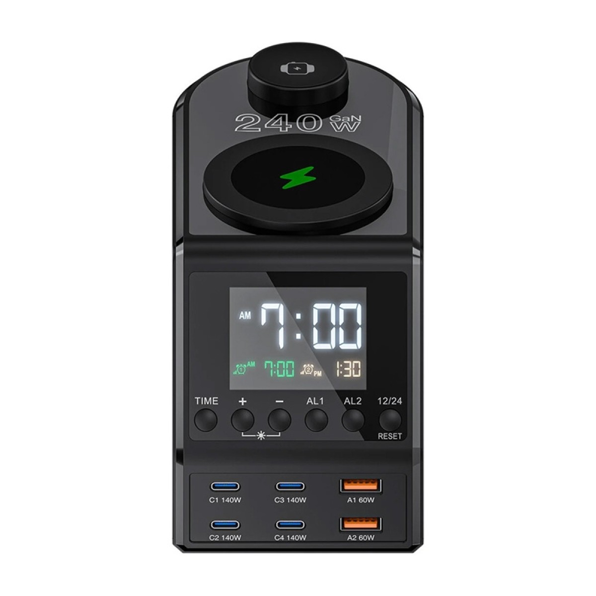 Blitzwolf BW-FW10 ξυπνητήρι με φορτιστή 2xUSB-A, 4xUSB-C, 240W