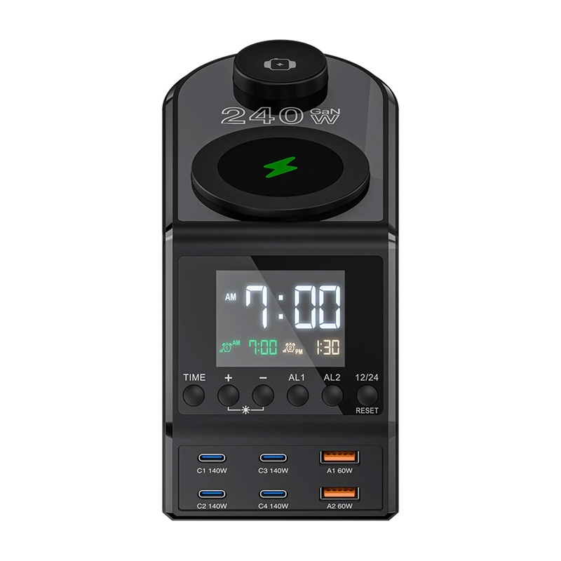 Blitzwolf BW-FW10 ξυπνητήρι με φορτιστή 2xUSB-A, 4xUSB-C, 240W