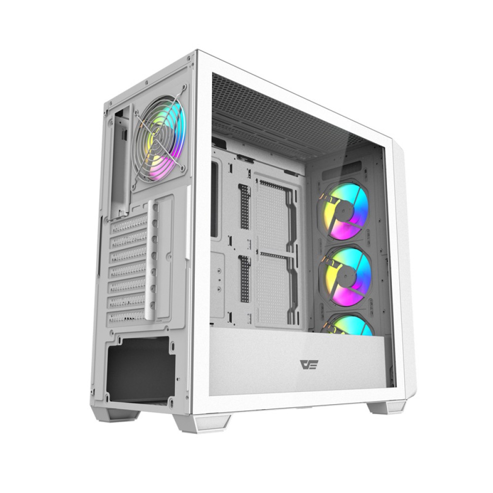 Darkflash DS900WD ATX περίπτωση υπολογιστή (Λευκό) + 4 ανεμιστήρες