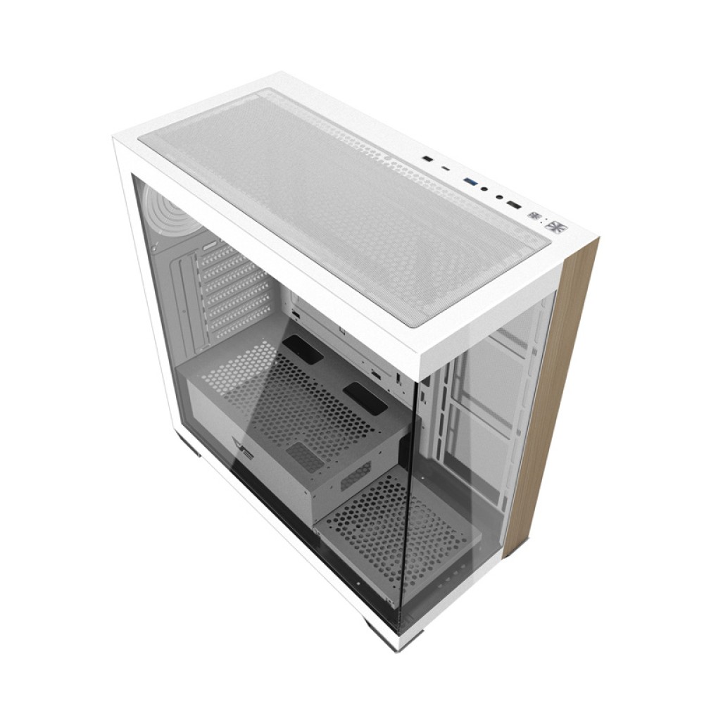 Darkflash DS900W θήκη υπολογιστή χωρίς ανεμιστήρες (Λευκό)