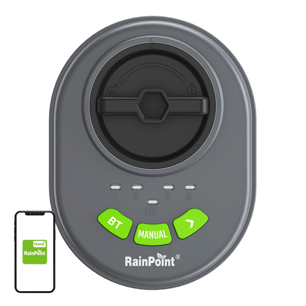 RainPoint ελεγκτής ψεκασμού 4 ζωνών με εφαρμογή, Bluetooth