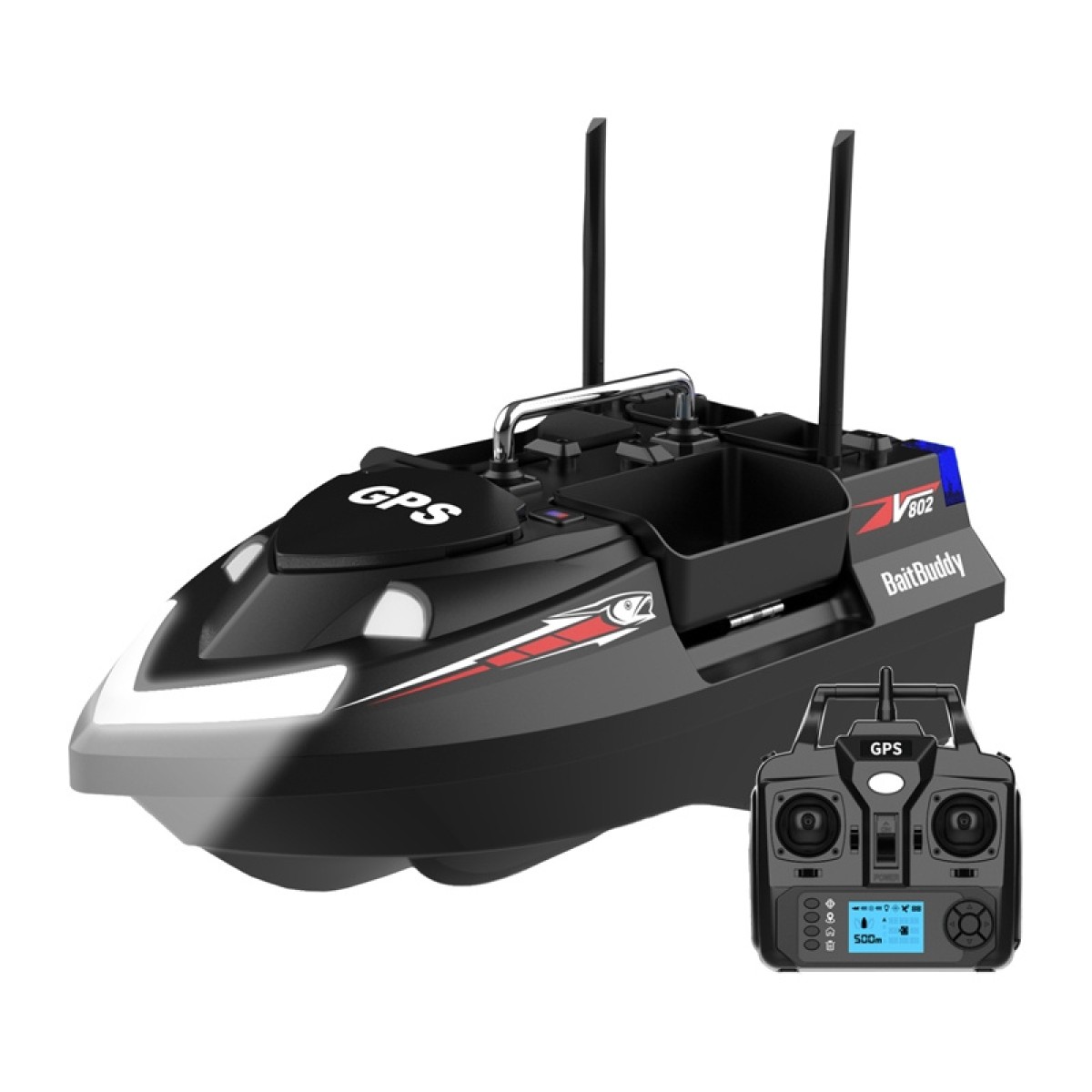 Flytec V802 PRO 12000mah βάρκα δόλωμα (μαύρο)