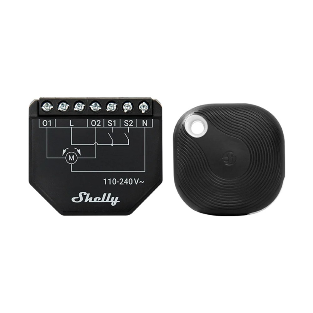 WiFi Shelly Shutter + κουμπί BLU Σκληρό 1 χειριστήριο περσίδων/κουρτινών