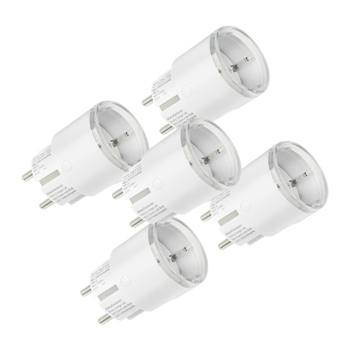 Σετ 5 έξυπνων πριζών Shelly Plug S MTR Gen3 12A (λευκό)
