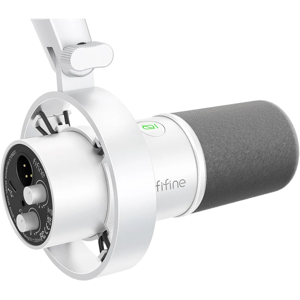 Δυναμικό μικρόφωνο Fifine K688W (λευκό)